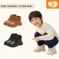 Kasut Budak Unisex 1-5Y Boy Kids Boots Girl Shoe Baby Soft Sole Anti Slip Baby Girl Kasut Raya Baby 