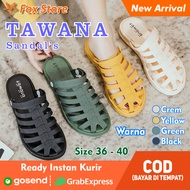 Sandal Selop Wanita TAWANA Model Gladiator Bahan Karet Anti Slip Tutup Wanita Korean Style Sendal Ce