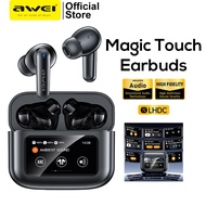 Awei T56 Touch Screen Bluetooth Earphone ANC Noise Cancelling Earbud Bass High Quality Built-in HD C
