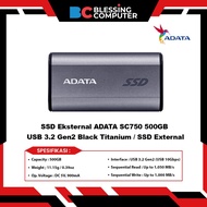 ADATA SC750 500GB USB 3.2 Gen2 Black Titanium External SSD / External SSD