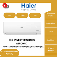 Haier [Authorised Dealer] R32 Inverter Series Air Cond [1HP HSU-10VQB22U] - HAIER MALAYSIA