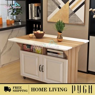 PYGH Kitchen Island With Dining Removable Table Side Cabinet Sink Open-plan Bar Multi-functional Hom