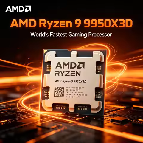 AMD Ryzen 9 9950X3D 16-Core 32-Thread 4.3GHz Up To 5.7GHz AM5 CPU 128MB 3D V-Cache 4nm Zen 5 Desktop