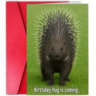 1pc,Funny Birthday Card – "Birthday Hug Is Coming" – 4.92x6.93 Inch Folded Greeting Card With Envelo