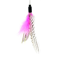 AMY N CAROL Cat Teaser - Long Stick With Feather (Pink)