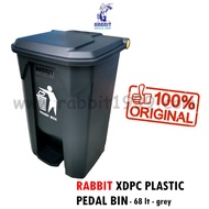 RABBIT XDPC PLASTIC PEDAL BIN - 68Lt - recycle step on pedal bin / trash bin / recycle bin / tong sa