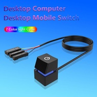 Colorful LED Computer Desktop Switch PC Motherboard External Power On/Off Button