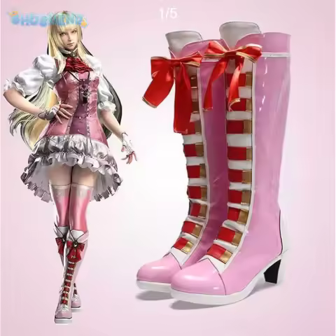 Lili Emilie De Rochefort Cosplay Costume Game Tekken 8 Men leather long boots Halloween Christmas ne
