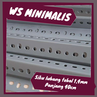 [PROMO TERMURAH] Siku lubang 4x4 panjang 40cm / siku rak / siku besi