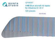 ㊣ Quinta Studio 1/48 信天翁 Albatros 戰機翼肋條蒙皮縫線 3D立體浮雕水貼 QP48007
