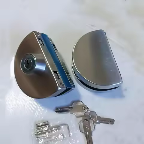 304 Stainless Steel Glass Door Lock Frameless Glass Floor Lock Latch Store Security Door Locks Offic