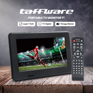 TAFFWARE D7 Portable TV Monitor 7 inch DVBT2 Digital HD TV