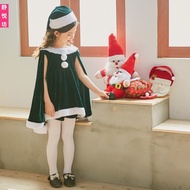 Christmas Childrens Clothing Baby Clothes Girls Santa Claus Clothes Shawl Cape Cloak Girls Dress