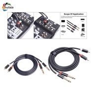 [chulisia] 1.5M/3M RCA to 6.35mm Audio Cable Male to Male Solid Audio Adapter Cable for Elertronic Q