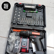 Bor Listrik + Baterai Charger set bekas pakai