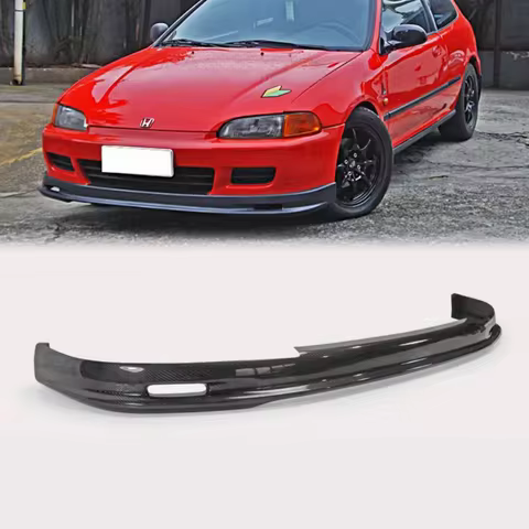 Car-styling Carbon Fiber Front Lip Mugen Style For Honda Civic EG Fiberglass Bumper Splitter Kit Tun