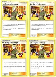 Lt. Surge's Strategy 60/68 - Hidden Fates - Pokemon Trainer Card Lot - Playset x4