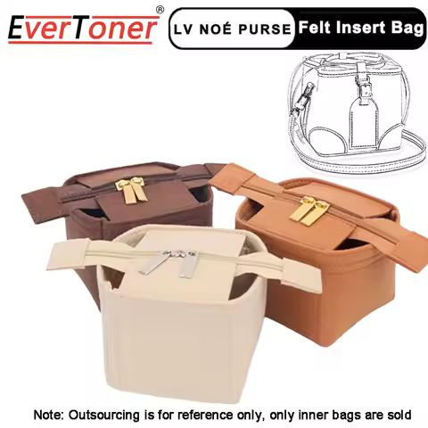 EverToner Felt Insert Bag For LV Noe Purse Siomai Bag Inner Bag Organizer Makeup Handbag Organizer T