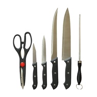 pisau 1set lengkap set pisau dapur set pisau dapur 7 pcs kitchen knife pisau daging pisau buah