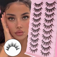 10 pairs of Little Devil Manga Eyelash False Eyelash Supernatural Eyelash Lower Eyelash Black Terrie