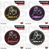 Yamaha XMAX Circle Sticker Carbon Fiber Pattern Size 8.5 x 8.5 Cm.