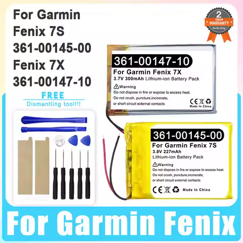 Replacement Battery 361-00145-00 361-00147-10 For Garmin Fenix7S Fenix7X Sports Watch