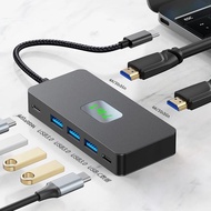 USB C 3.0 HUB ประเภท C ถึง 4K HDMI Monitor Video Converter RJ45 Ethernet VGA PD Power Adapter Dockin