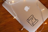 decal sticker macbook apple stiker peta harta karun laptop