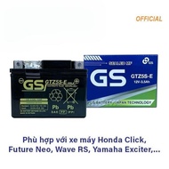 ẮC QUY khô XE MÁY GS GTZ5S-E (12V-3.5AH) Phù hợp với xe máy Click Future neo Wave RS Yamaha Exciter