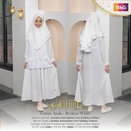 NIBRAS SETELAN GAMIS + JILBAB ANAK HITAM PUTIH - LAIKA GAMIS ANAK