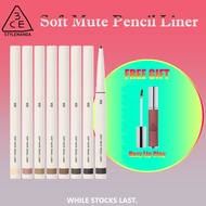 Original 3CE Soft Mute Pencil Liner | Waterproof | Sweatproof | Smudgeproof eyeliner | Easy blending