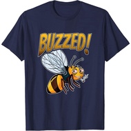 Buzzed Bee High Funny 420 Smoking Weed Cannabis Marijuana T-Shirt