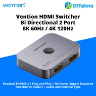 HDMI Switcher 2 Port Bi Directional Vention 8K 60Hz 4K 120Hz/