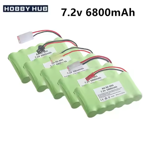 7.2v 6800mah NiMH Battery SM/JST/Tamiya For Rc toys Car Tank Train Robot Boat Gun Ni-MH AA 7.2 v 300