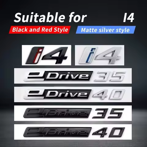 Suitable for BMW i4 car Trunk badge modification rear edrive35 edrive40 letter black silver G26 digi