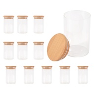 Quality <br><br>12Pcs Glass Jars Set(300Ml)Clear Spice Jars with Bamboo Lids Food Storage Jars Canis