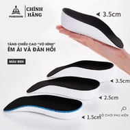 Soft rubber insoles, great height increase 2.5cm