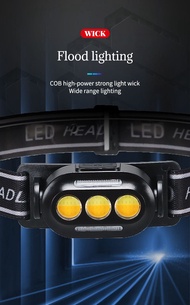 SENTER LED KEPALA MINI COB 45W / HEADLAMP RECHARGEABLE / SENTER CAS