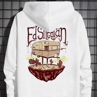 White Hoodie Ed Sheeran Hoodie Sweater Cotton Fleece Material