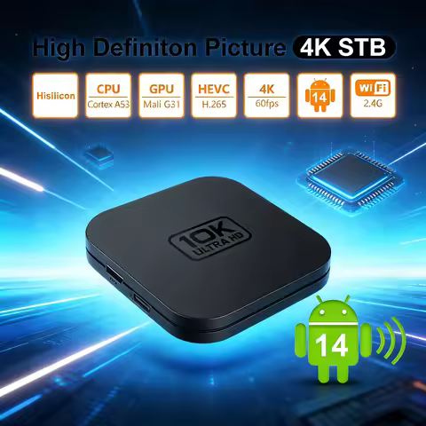 Velec New Smart I96 10K TV Box Android 14 8+128GB, 4K HD Netflix and Google Software for TV Media Pl