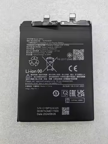 new for Original Battery BP52 5000mAh poco F6 Battery For Mi Redmi Turbo 3,Turbo3 24069RA21C Mobile 