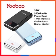 Yoobao PD30 30000mAh Fast Charging Powerbank 30W 3 Input Micro/iPhone/TypeC Input Power Bank