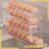 [Sunnimix2] Egg Dispenser Auto Storage Container Egg Holder for Refrigerator for Countertop Refrigerator Fridge Door