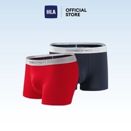 HLA (2pcs) Solid Colour Soft Breathable Boxer Underwear Men