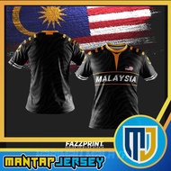 [READY STOCK] FAZZ  HM03 - HARIMAU MALAYA TEAM MALAYSIA BLACK JERSEY