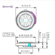 10mm Speaker DIY Headphone Speaker Composite Membrane Speaker Headphone Speaker Driver