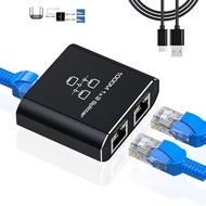 【】1000Mbps 12 RJ45 8P8C  Pemecah Rangkaian 1000Mbps Hub 1 ke 2 Penyesuai RJ45 Penukar Gigabit Ethern