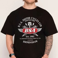 Ly Licensed BSA Motorcycles Vintage 1903 Birmingham Est T-Shirt Cotton O-Neck T Shirt Short Sleeve T
