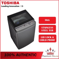 [MUAR &amp; MELAKA] TOSHIBA 9KG FULLY AUTO TOP LOAD AW-M1000EM(SG) WASHING MACHINE WASHER MESIN BASUH 洗衣机