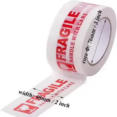 2inch x 110 yards Fragile Handle With Care Warning Printed Tape BOPP Adhesive Packaging Carton Seali